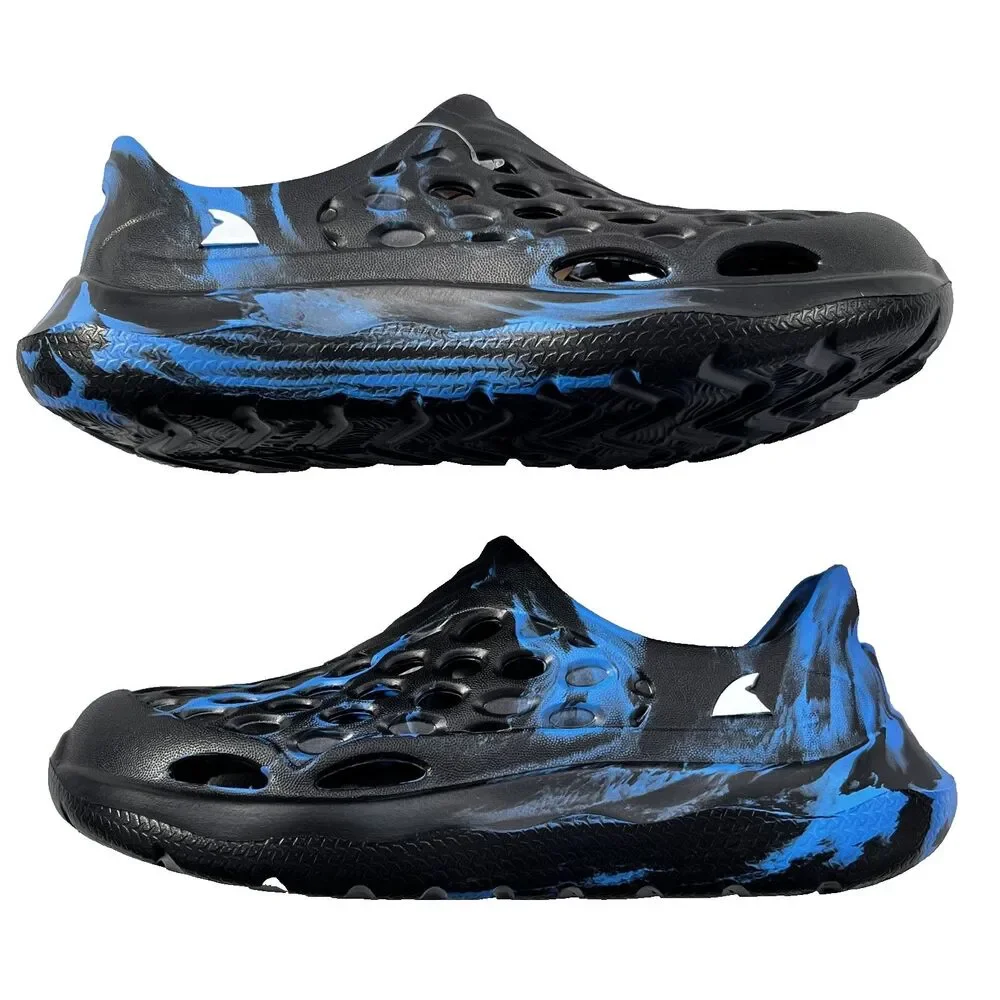Rugged Shark Blue Black Slip-On Water Sneaker Big Boys‎ Size 1 Vacation Travel